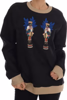 Black Fairy Tale Brocade Zipper Sweater 1