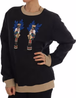 Black Fairy Tale Brocade Zipper Sweater 2