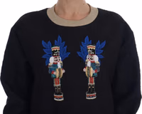 Black Fairy Tale Brocade Zipper Sweater 4