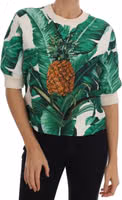 Pineapple Banana Sequins Crewneck Sweater 1