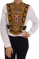 Yellow Crystal Cross Vest Jacket 1