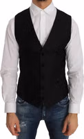 Black Polka Dot Pattern Vest 1