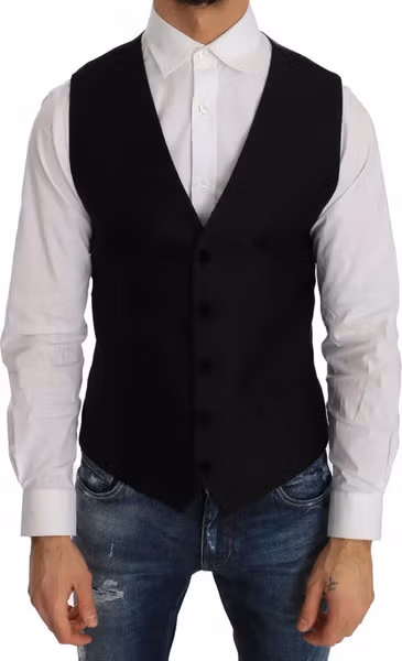 Black Polka Dot Pattern Vest