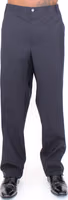 Black Wool Stretch Pleated Pants 1