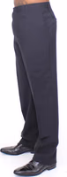 Black Wool Stretch Pleated Pants 2
