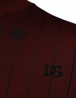 Maroon Monogram Turtleneck Pullover Sweater 3