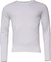 White Silk Crew Neck Men Pullover Sweater 1
