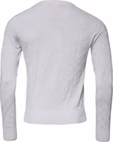 White Silk Crew Neck Men Pullover Sweater 4