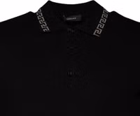 Black Viscose Collared Polo Short Sleeves T-shirt 2