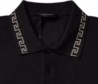 Black Viscose Collared Polo Short Sleeves T-shirt 5