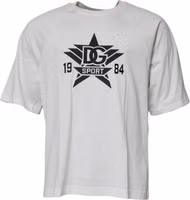 White DG Sport Crew Neck Short Sleeve T-shirt 1
