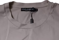 Beige DG Logo Crew Neck Short Sleeves T-shirt 5