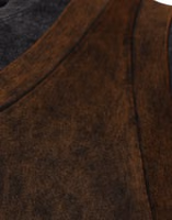 Brown Cotton Round Neck Sleeveless T-shirt 3