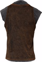 Brown Cotton Round Neck Sleeveless T-shirt 4