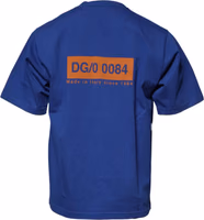 Blue Graphic Print Cotton Crew Neck T-shirt 4