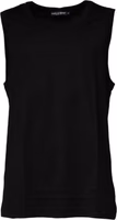 Black Cotton Round Neck Sleeveless T-shirt 1