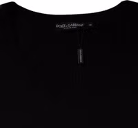 Black Cotton Round Neck Sleeveless T-shirt 4