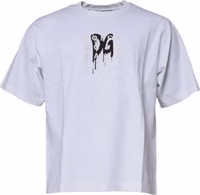 White DG Logo Cotton Crew Neck T-shirt 1