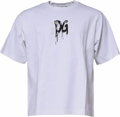 White DG Logo Cotton Crew Neck T-shirt