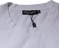 White DG Logo Cotton Crew Neck T-shirt 5