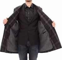 Gray Double Breasted Coat Jacket 2