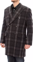 Gray Double Breasted Coat Jacket 4