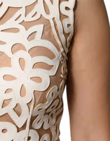 White Cut Out Leather Sleeveless Midi Dress 5