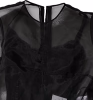 Black Tulle A-line Midi Cocktail Gown Dress 5