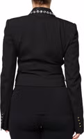 Black Crystal Double Breasted Blazer Jacket 3