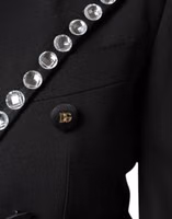 Black Crystal Double Breasted Blazer Jacket 5