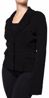 Black Viscose Single Breasted Blazer Jacket 2