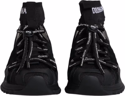 Black Sorrento Socks Logo Sneakers Shoes