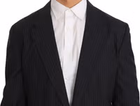 Gray Striped Wool Jacket Coat Slim Blazer 3