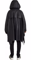 Black Leather Hooded Men Trenchcoat Jacket 3