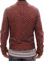 Bordeaux Leather Boxer Print Jacket Coat 3