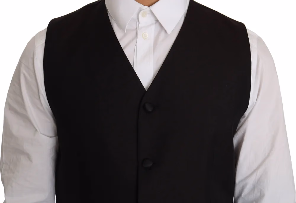 Black Silk Dress Waistcoat