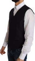 Black Silk Dress Waistcoat 3