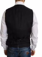 Black Silk Dress Waistcoat 4
