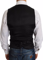 Black Wool Dress Waistcoat 1