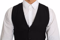 Black Wool Dress Waistcoat 2