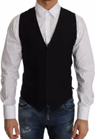 Black Wool Dress Waistcoat 3