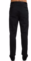 Black Cotton Brocade Formal Trousers Pants 1