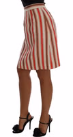 Multicolor Portofino Stripes Cotton Midi Skirt 1