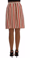 Multicolor Portofino Stripes Cotton Midi Skirt 5