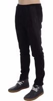 Black Gray Wool Casual Trousers Stripe Pants 3