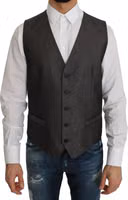 Gray MARTINI 2 Piece Vest Coat Blazer 4