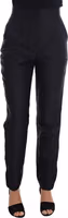 Black Floral Brocade High Waist Pants 5