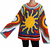 Multicolor Sun Ruffled Top Blouse Sweater 4