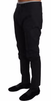 Black Cotton Stretch Formal Trousers Pants 3
