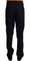 Black Wool Stretch Dress Trousers Pants 2